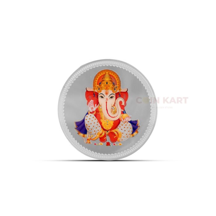 Lord Ganesha Fine Silver Coin