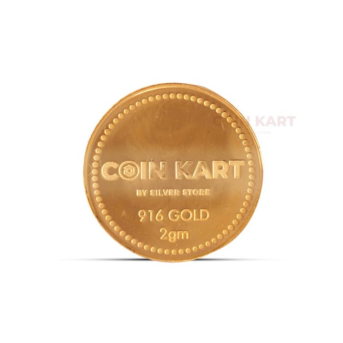 Fine gold coin tested for purity and quality
