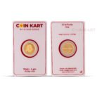 Fine gold coin tested for purity and quality