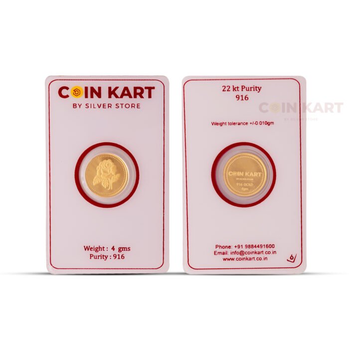 Fine gold coin tested for purity and quality