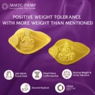 MMTC-PAMP gold coin featuring Goddess Lakshmi and Lord Ganesha in a unique shankh-shaped design.