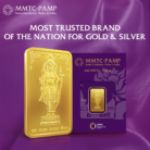 MMTC PAMP 10 gram Ram Lalla gold bar with 999.9 purity and premium packaging